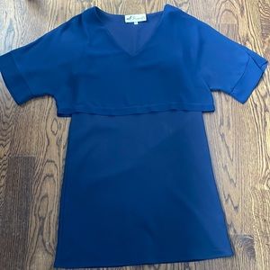 Dragonfly deep Blue short sleeve dress